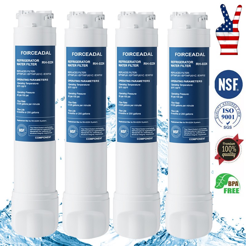 4Pack for Frigidaire EPTWFU01 EPTWFU01C EWF02 Refrigerator Water Filter Replace
