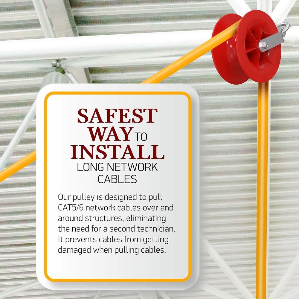 Pulling Pal - Low Voltage & Network Cable Installation Pulley. The Best Cat5e &