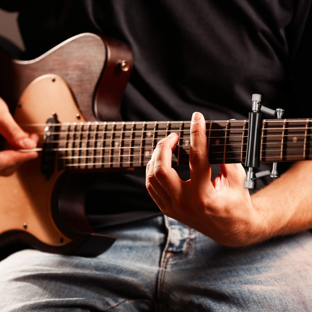 2 Pack Guitar Rolling Capo for Tuning Tone String Instruments Ukelele Mandolin