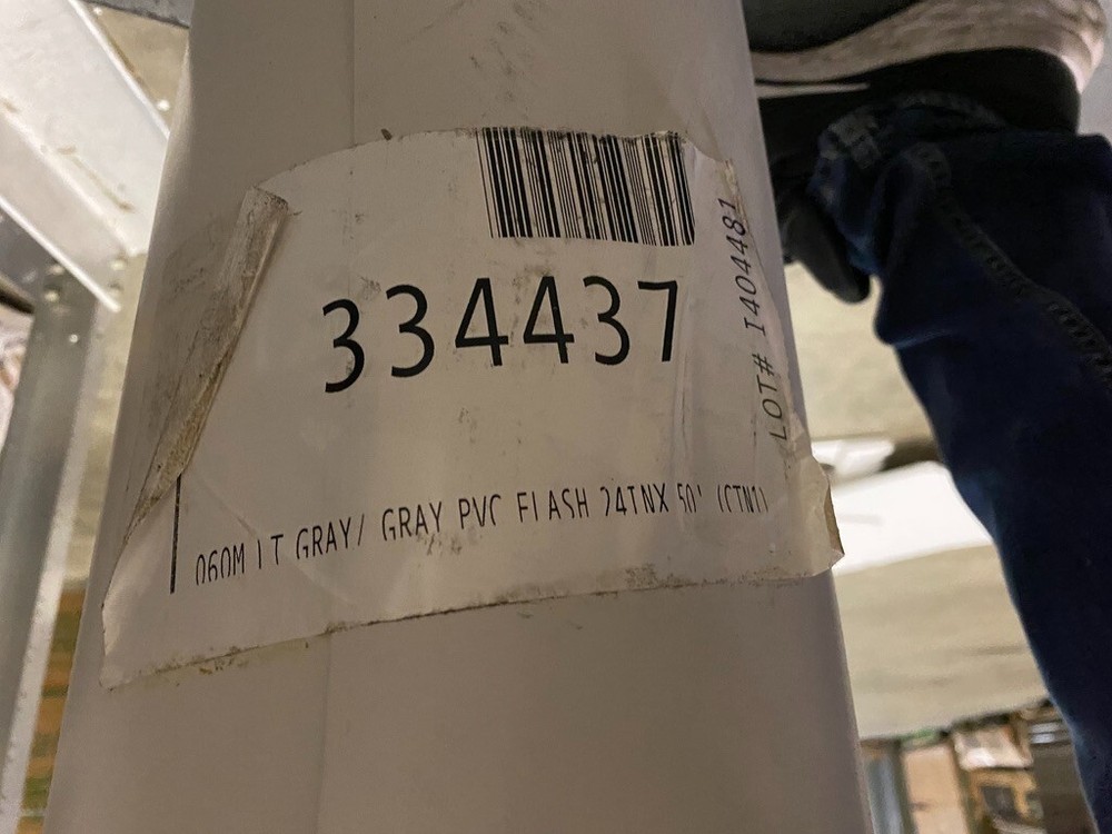 Gray/Gray PVC Flash Sheet Roll 2'x50'
