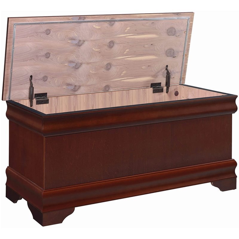 Coaster Pablo Traditional Rectangular Wood Cedar Chest Warm Brown
