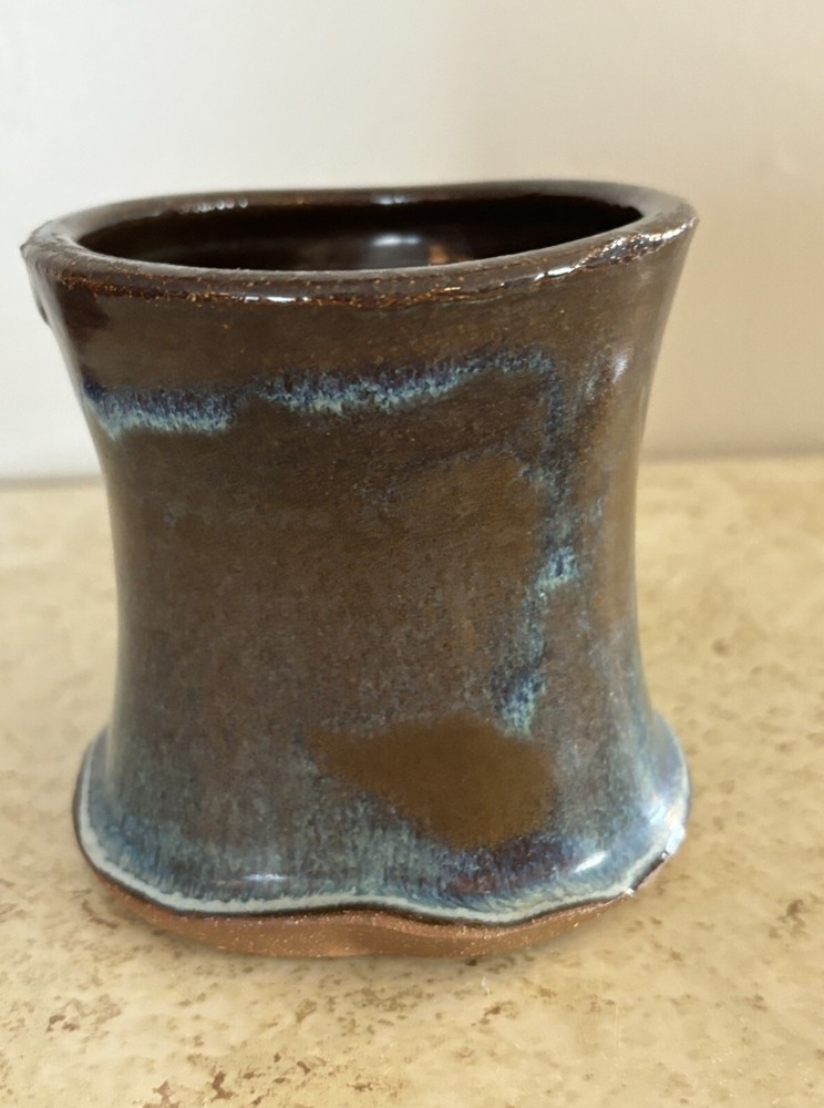 Studio Art Pottery Thumb Print Vase (Signed)
