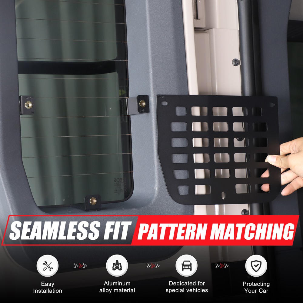 Tailgate Left Side Window Storage Fence Molle Panel Rack For INEOS Grenadier 20+