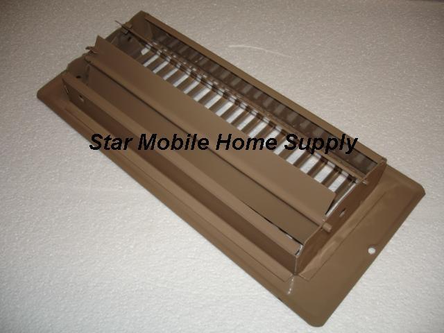 Mobile Home 4x10 Brown Metal Floor Register Diffuser