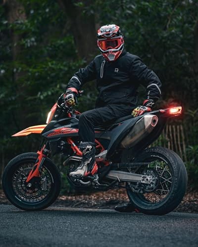 Motorcycle Jacket with CE Armor, Water Resistant Adventure Medium Black