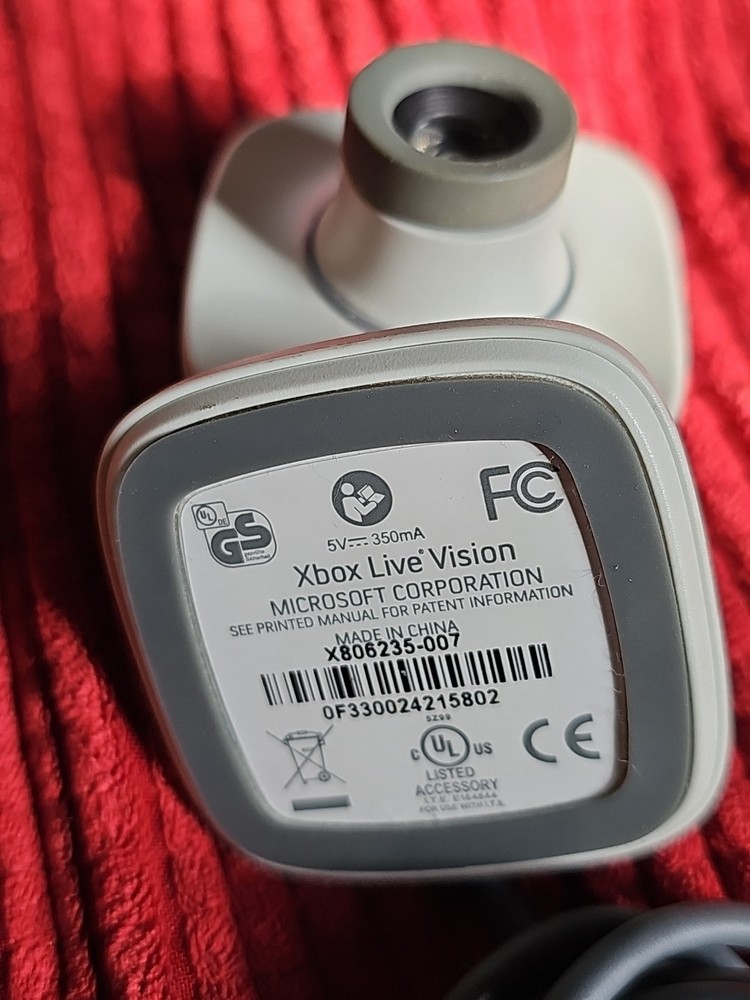 Original Microsoft Xbox 360 Live Vision Cam Webcam USB Camera White Tested