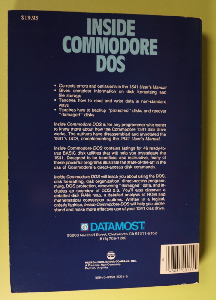 Inside Commodore DOS by Immers & Neufeld 2nd Printing 1985