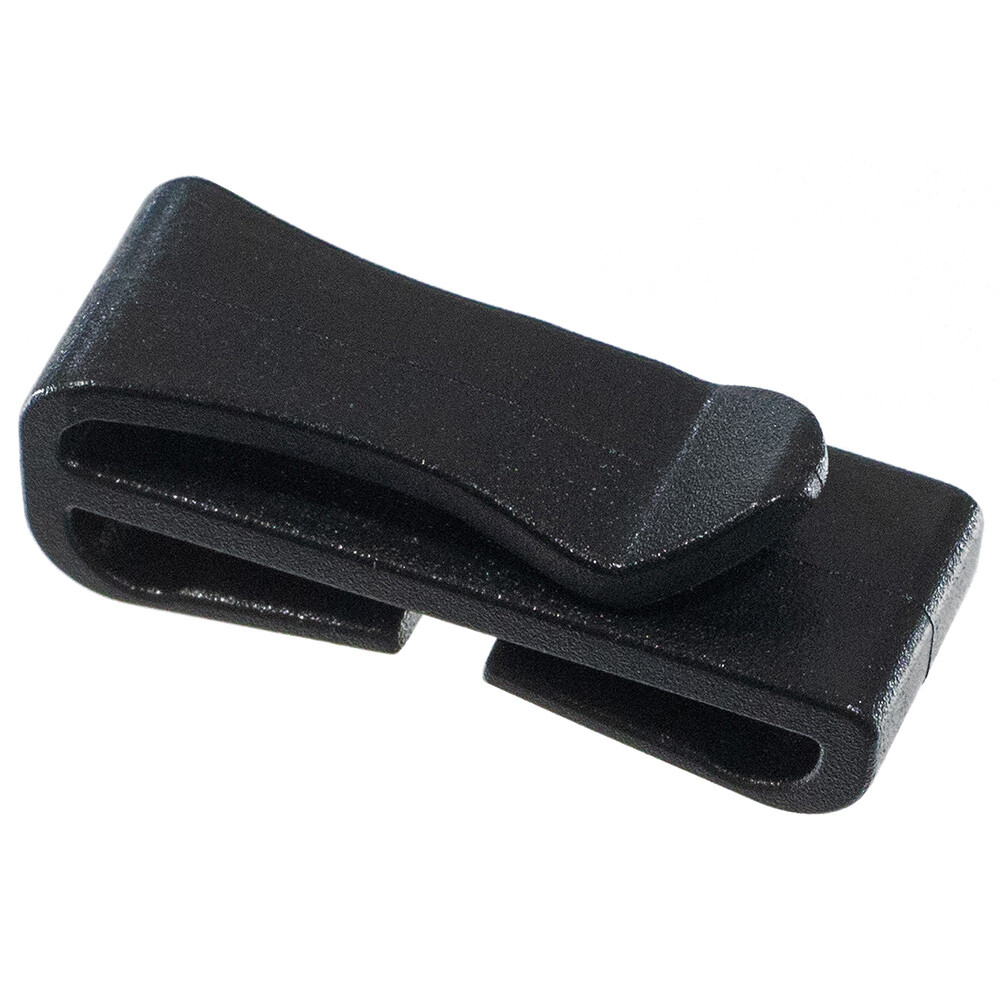 Paracord Planet 1" Strap Web Clip - Black Plastic - Hydration Pack Attachment