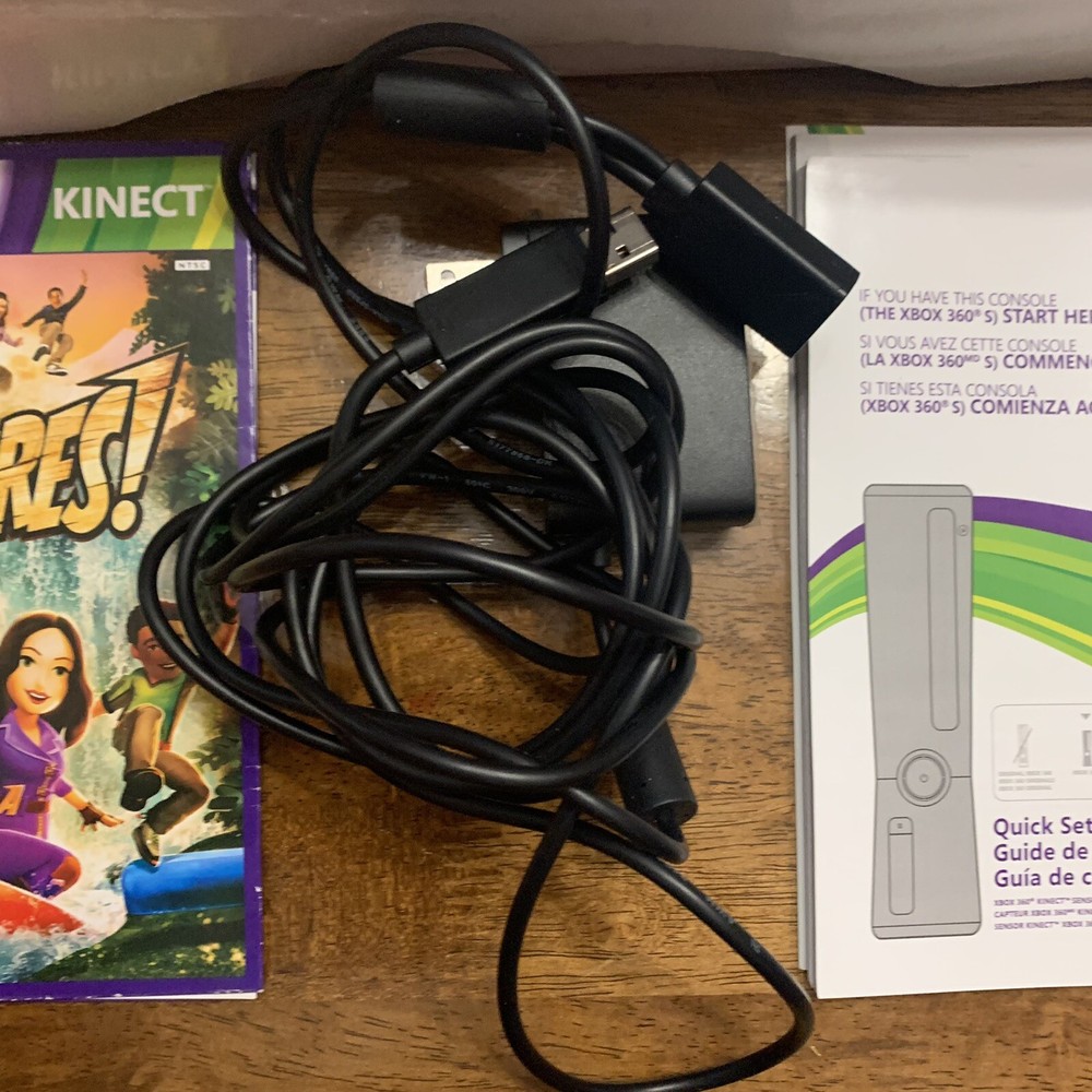 KINECT SENSOR with KINECT ADVENTURES GAME FOR MICROSOFT XBOX 360 Power TESTED