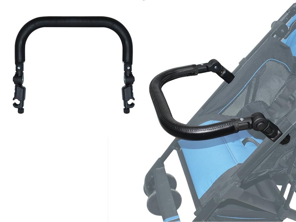 Baby Stroller Bumper Bar Adjustable Angle Armrest Detachable Stroller Bar Han...