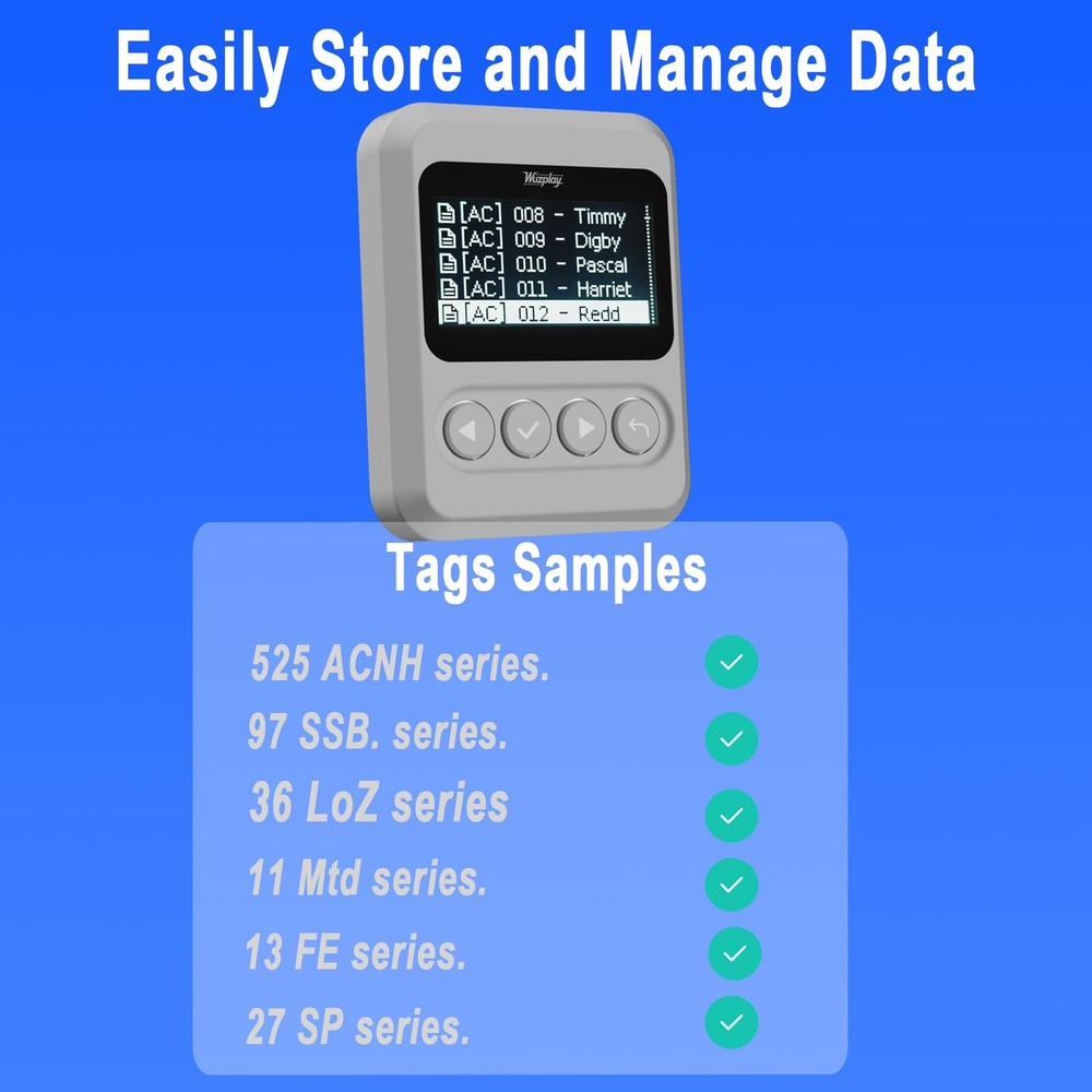 NFC Emulator Compatible with Switch 1 & 2 and NFC Enabled Devices - 1.54”OLED Sc
