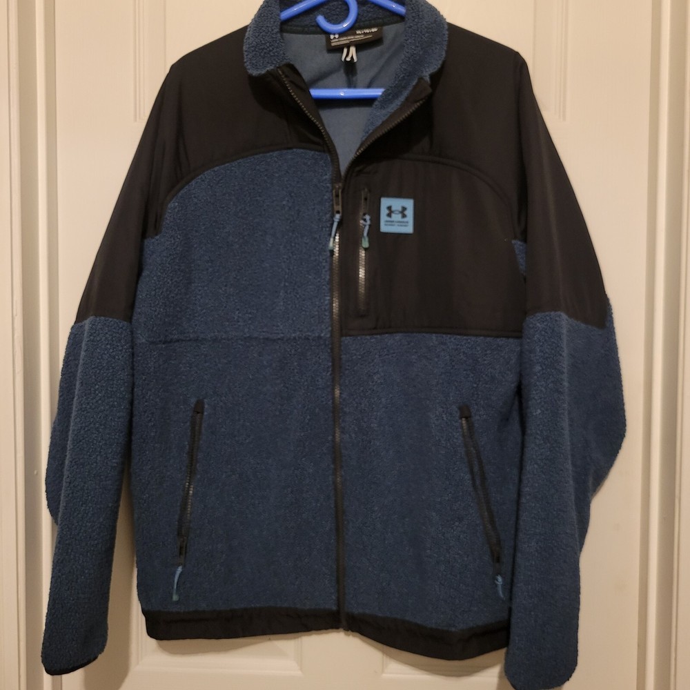 Under Armour Mens Sz XL   Mission Full-Zip  Jacket Blue & Black Layer