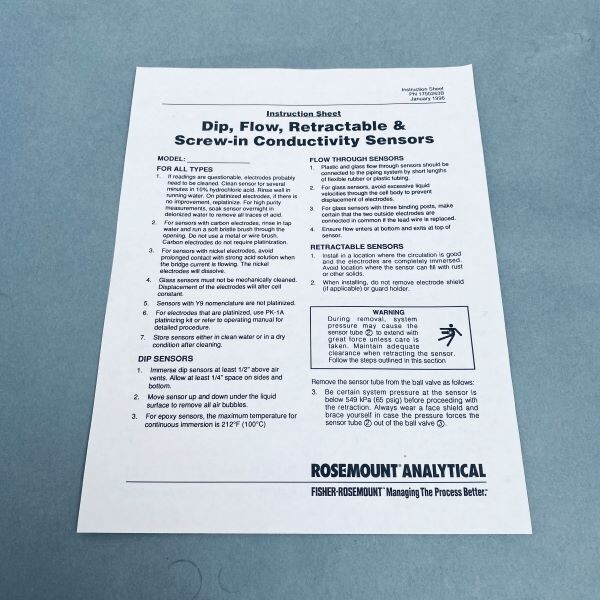 Rosemount Analytical Conductivity Probe