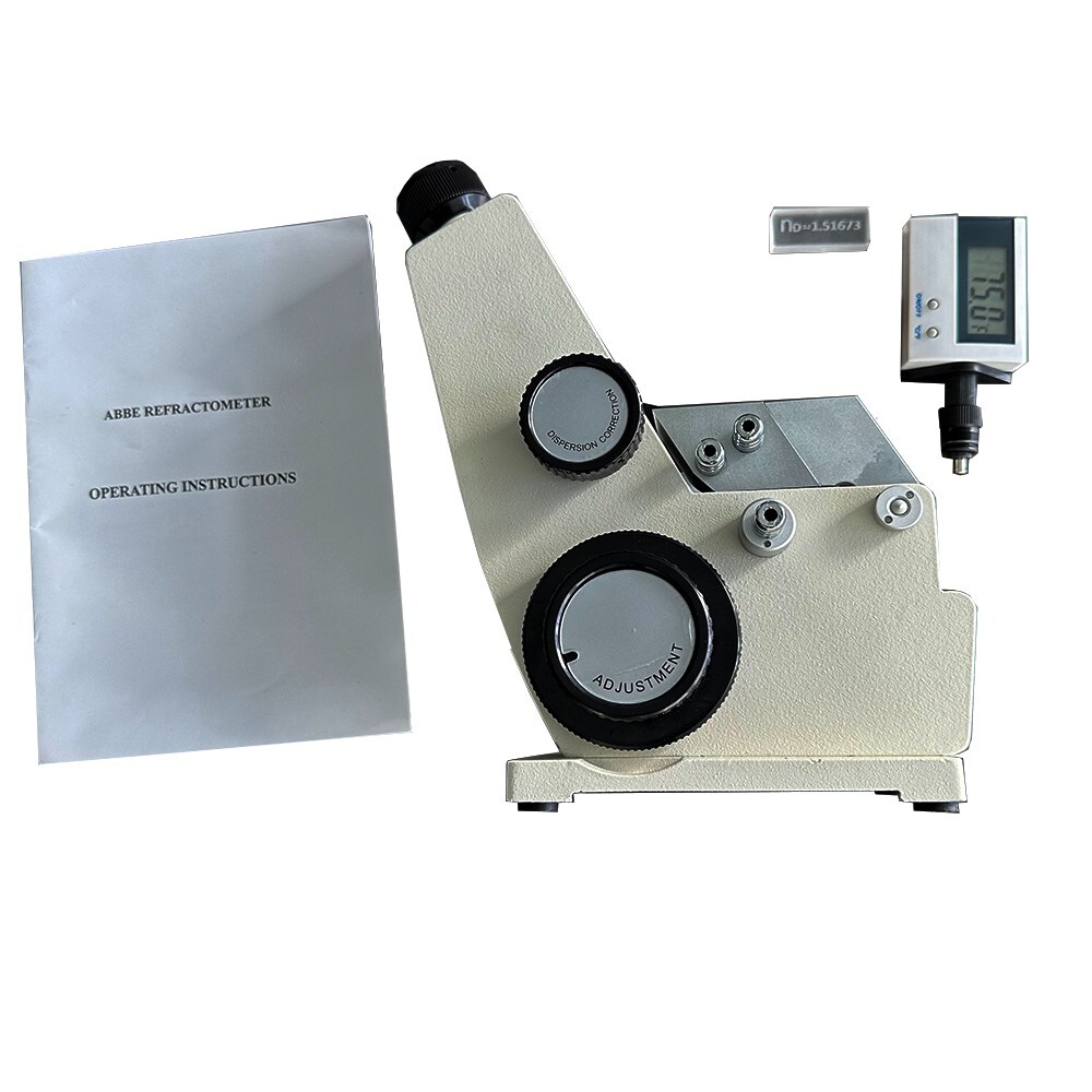Lab ABBE Refractometer with Refractive Index 1.3000-1.7000nD Digital Thermometer