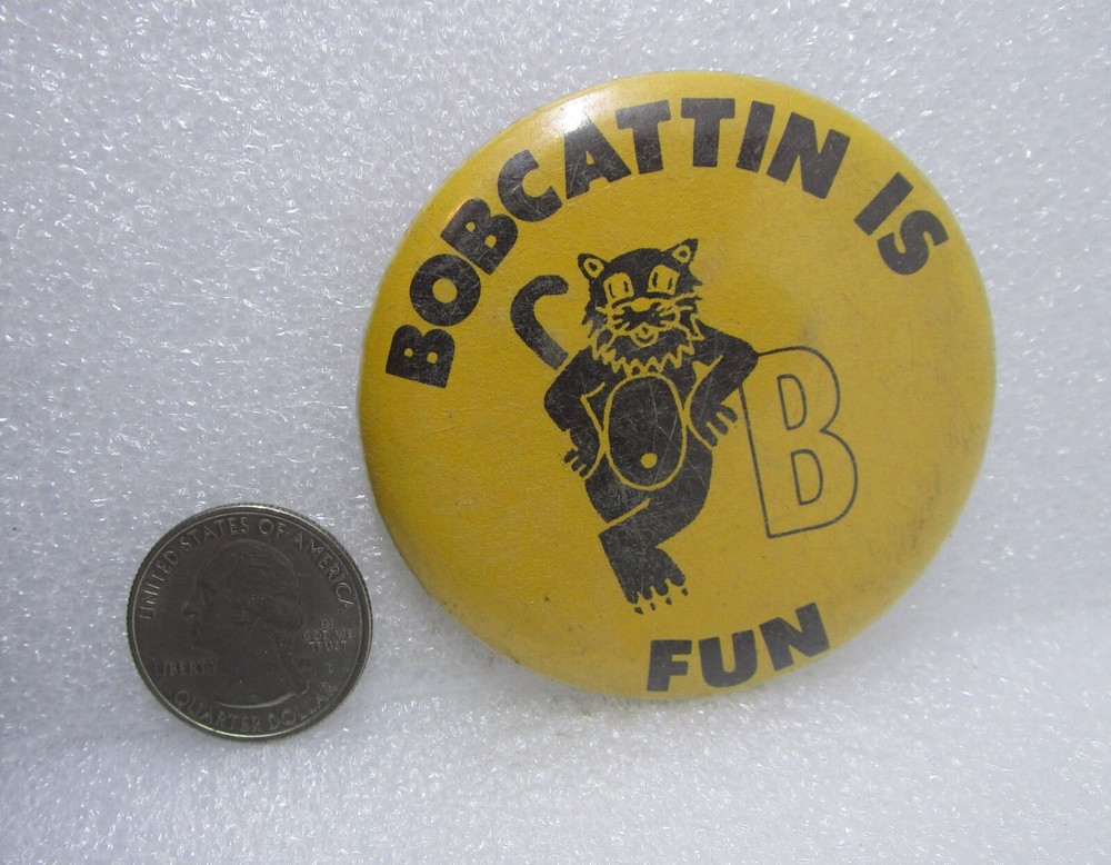 Bobcattin Is Fun Button Pin