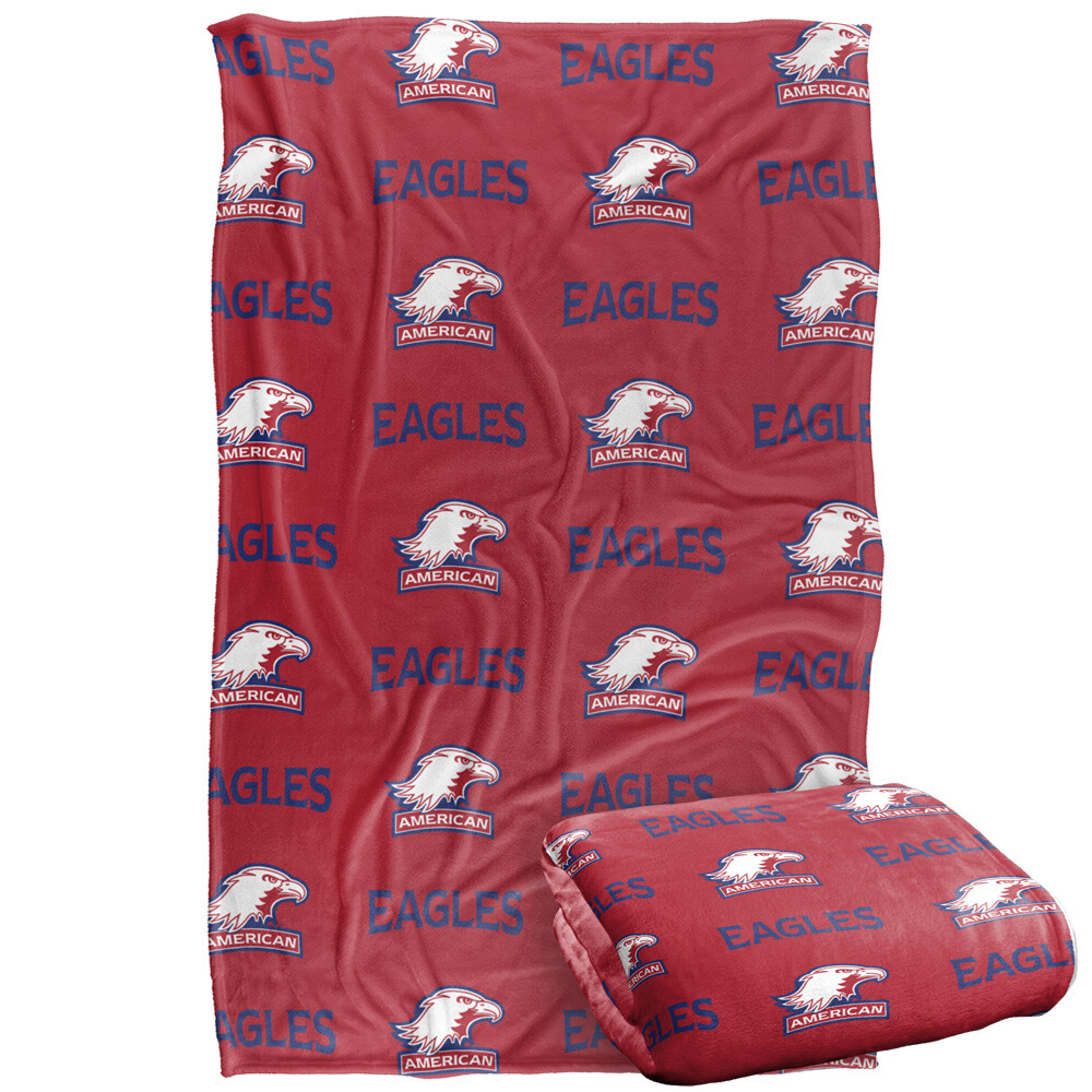 American University Logo Pattern Silky Touch Super Soft Throw Blanket