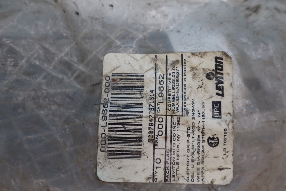 9x Leviton support Grip split rod .82"-.74" L9652
