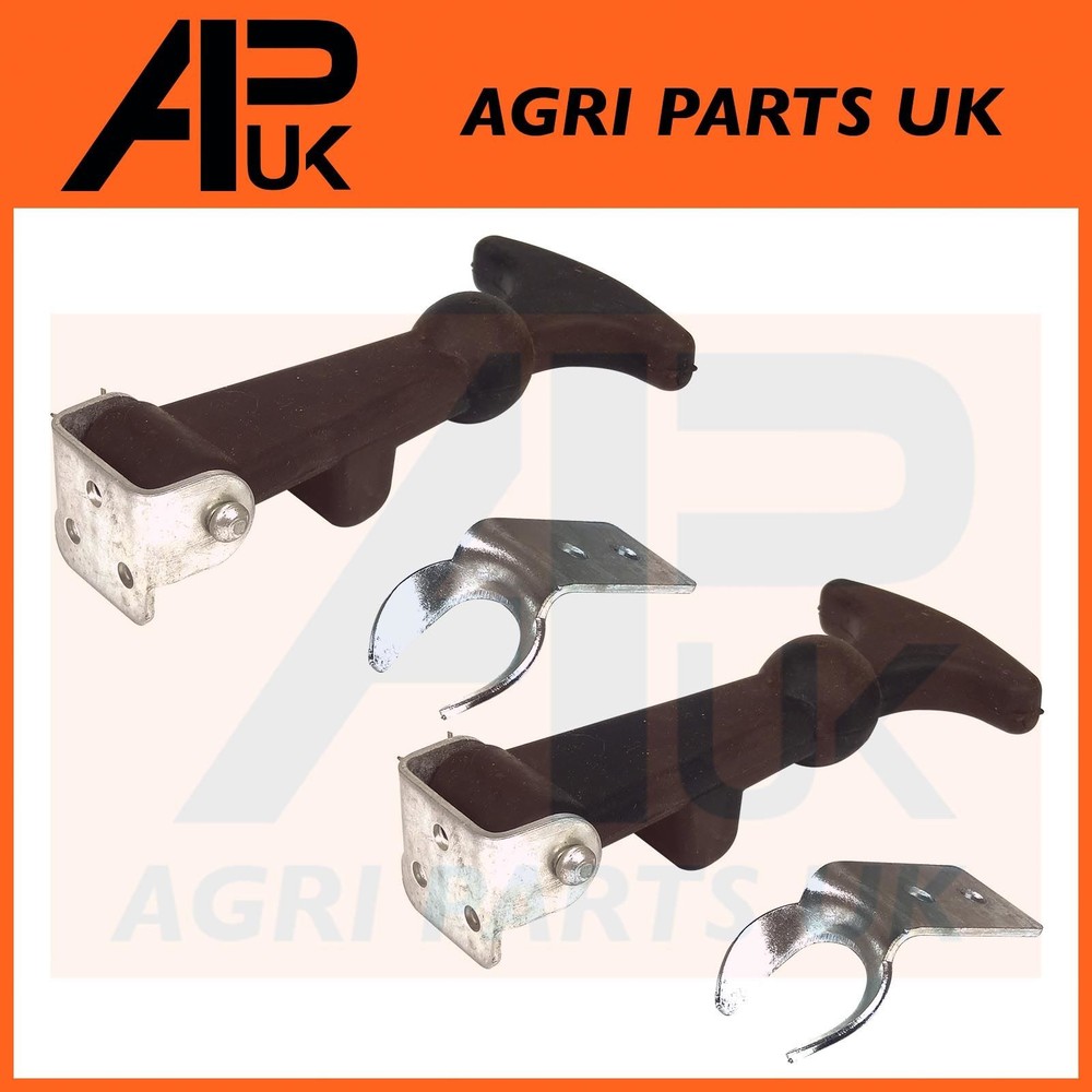 2x Rubber Bonnet Boot Fastener Catch Pull Strap Pannel Hook Tractor Lorry Boat