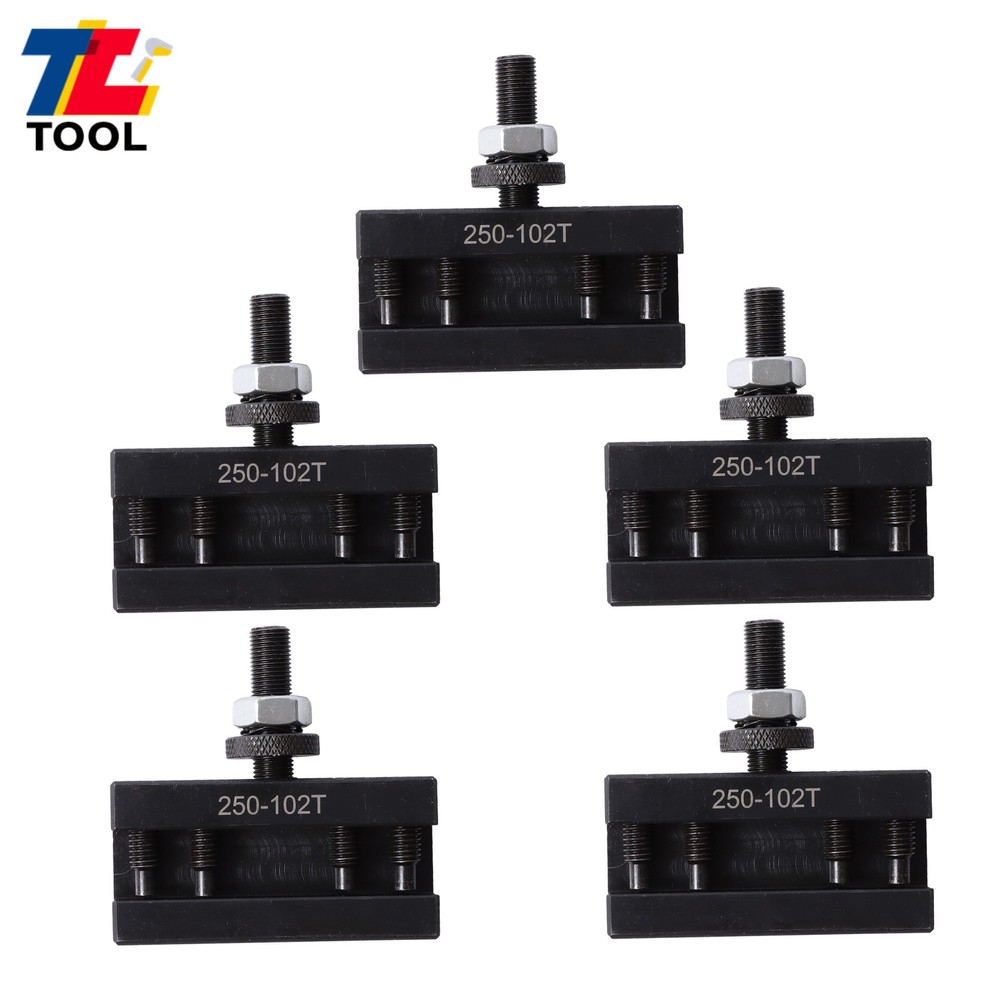 5pc Quick-Release Tool Post AXA 250-102XL 5/8" Oversize Lathe Set