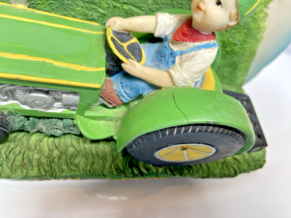 John Deere - Boy Drives Tractor - Resin Figurine