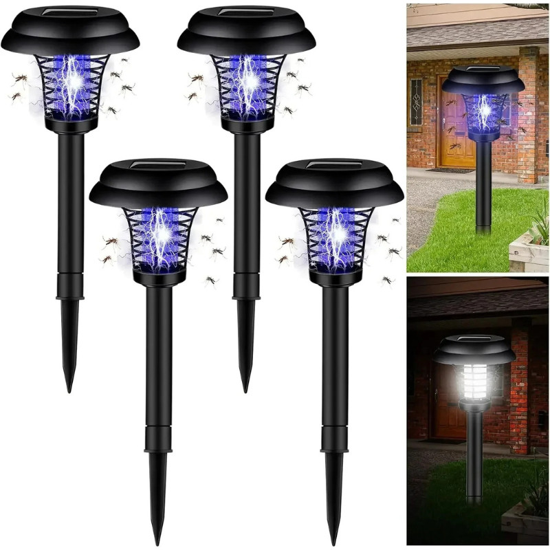 Solar Powered/Electric Mosquito Killer Lamp LED Trap Lamp Fly Bug Insect Zapper