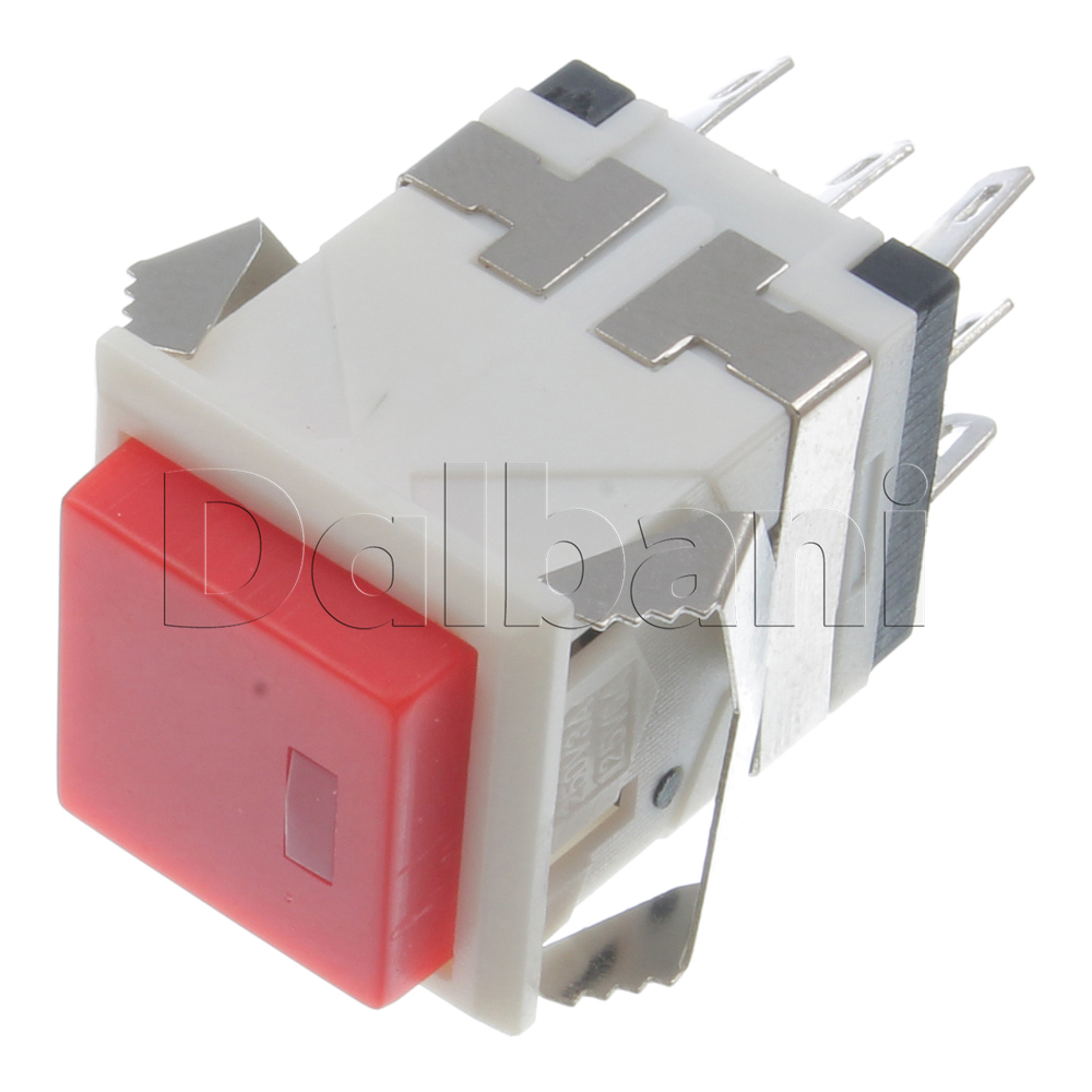 2pcs KD2-21 Square LED Push Button Micro Switch 3A 250V Red 8 Pin