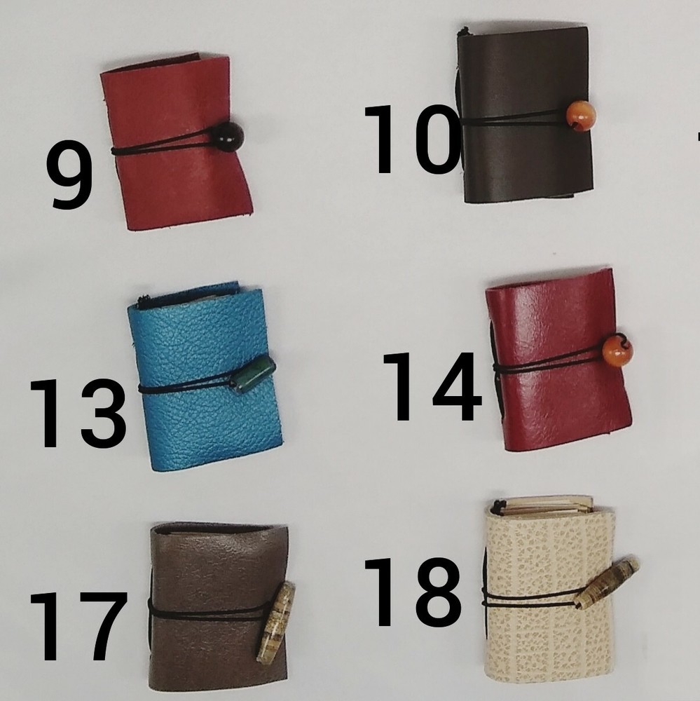 Miniature Leather Journal, Small Softcover Notebook, Tiny Handmade Diary