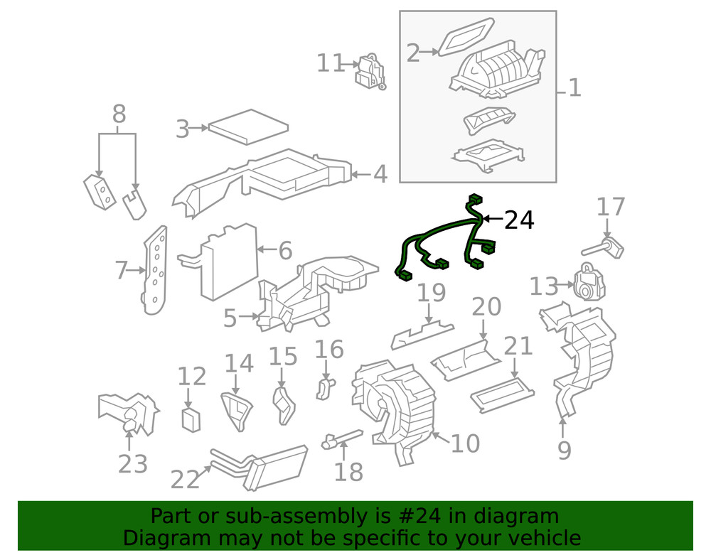Genuine GM Air Conditioning Module Wiring Harness 25952792