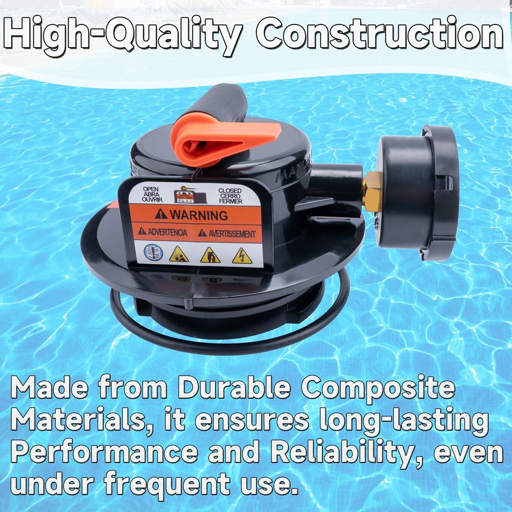 Duodyeo Pressure Relief Valve Replacement for Hayward Pro-Grid DE, Black