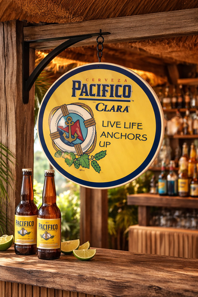 Pacifico Clara Double Sided Pub Sign