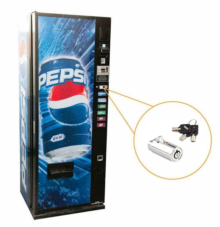 10 KEYED DIFFERENT Vending machine T Handle locks Cylinder Plug Lock Universal