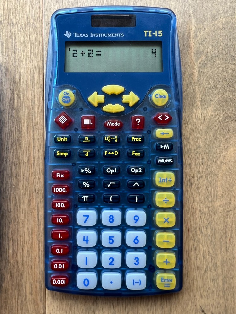 Texas Instruments TI-15 Explorer Elementary Scientific Calculator Solar Powered