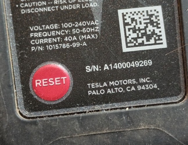 Tesla Model S Model X OEM 1015786-99-A Mobile Connector Charging Unit Untested