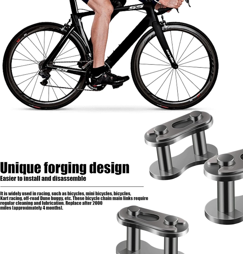 420 Chain Master Link Roller Heavy Duty 10 Pack Black