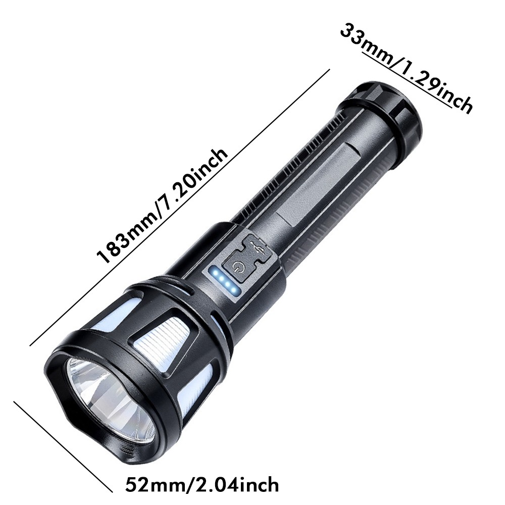 2Pack 99000000LM Super Bright LED Tactical Flashlight Rechargeable Flashlights