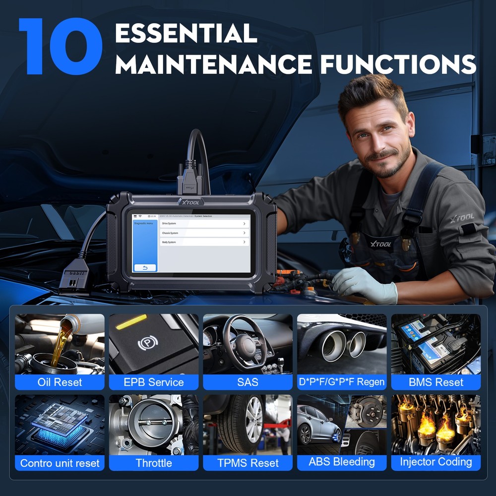 XTOOL D5 OBD2 Scanner Engine ABS SRS Transmission Diagnostic Tool Code Reader