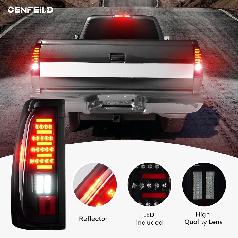 Smoked LED Tail Lights for Chevy Silverado
