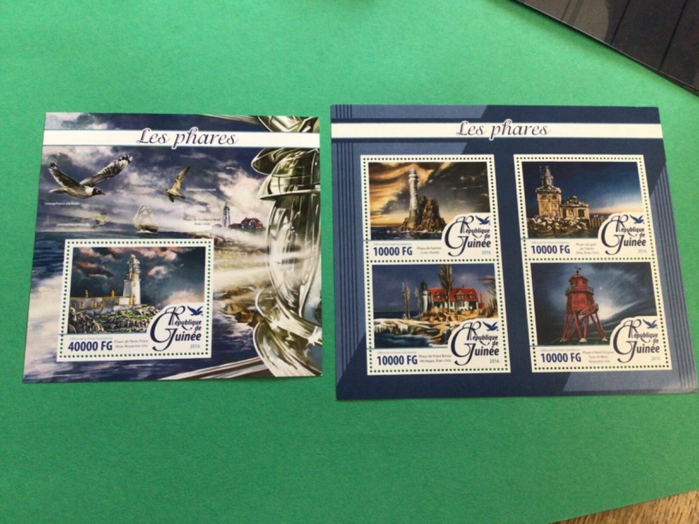 Guinea Lighthouses 2 mint never hinged stamps sheets A16968