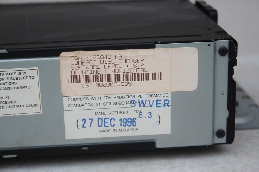 F6HF-18C849-AA Ford Mercury 6 Compact Disk Changer Player Untested
