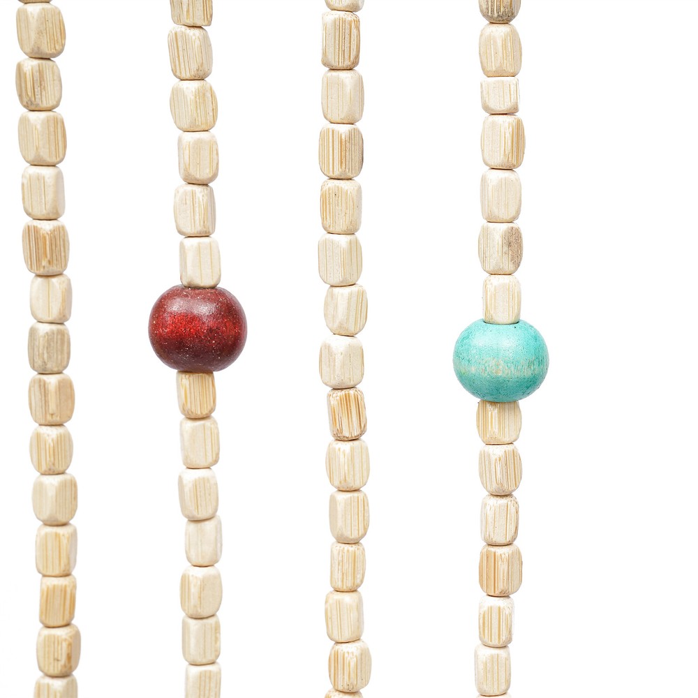 Natural Bamboo Beaded Curtain Colorful Boho Bamboo Beaded Window Doors Divider