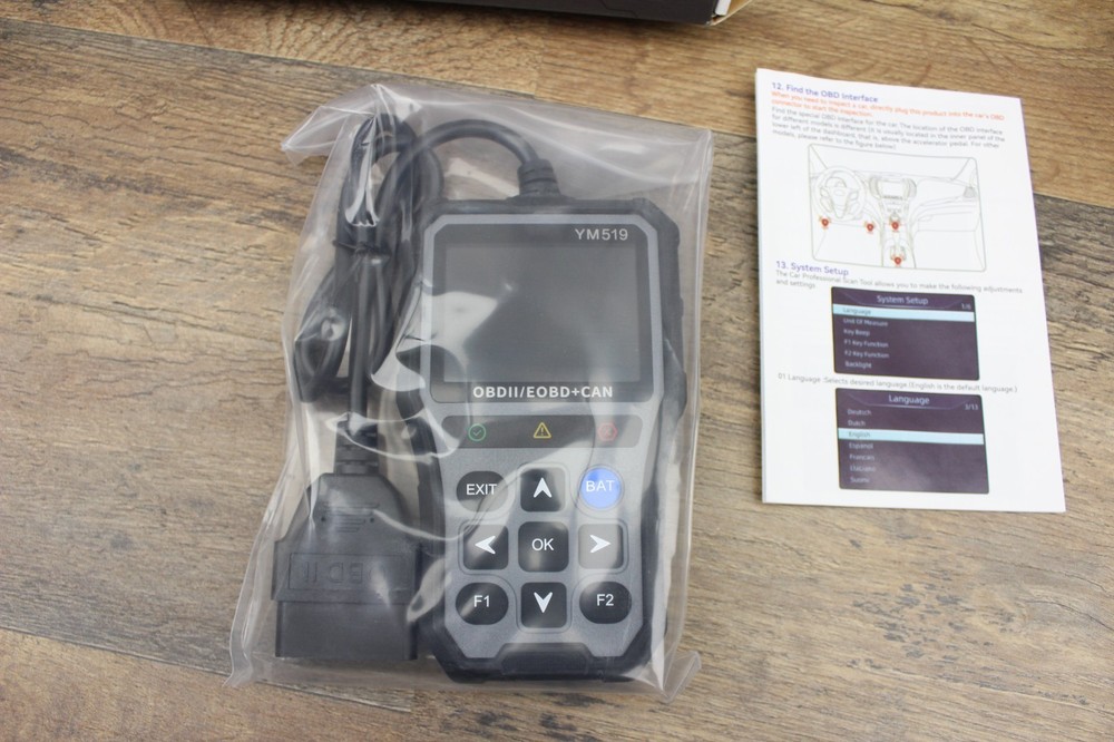 AMTIFO OBD2 Scanner with Battery Tester - Check Engine Light & Emissions Read...