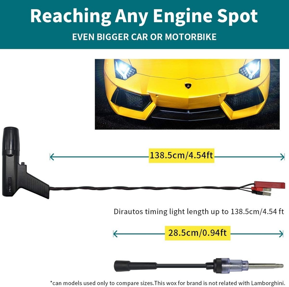 Engine Timing Light with Spark Plug Tester - Inductive Timing Light Gun