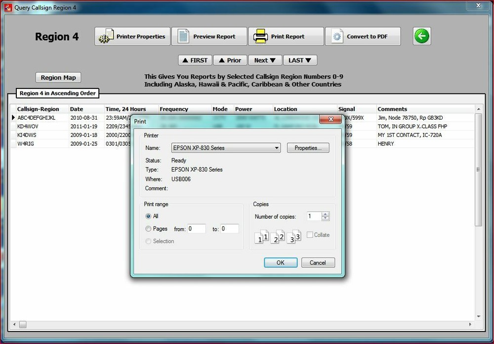 Computer Radio Log Book Database Software v4.7b on USB Flash Drive - KJ4IYE