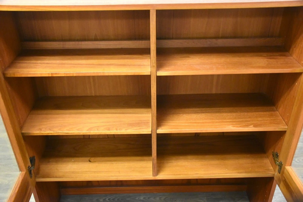 Danish Modern Teak Bookcase Display Cabinet