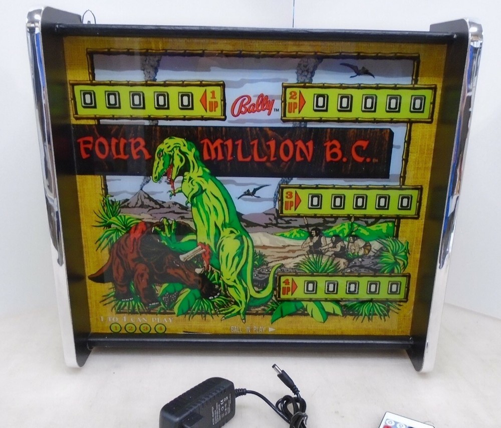 Bally Four Million BC Pinball Head LED Display light box