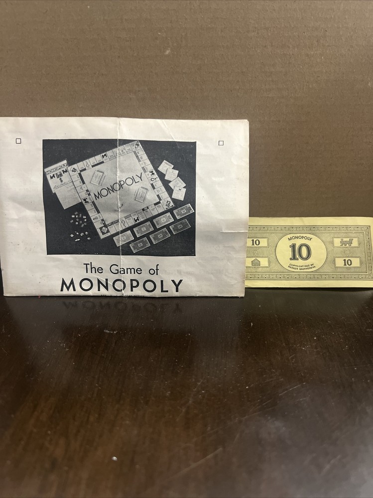 Vintage 1935 Monopoly Instructions