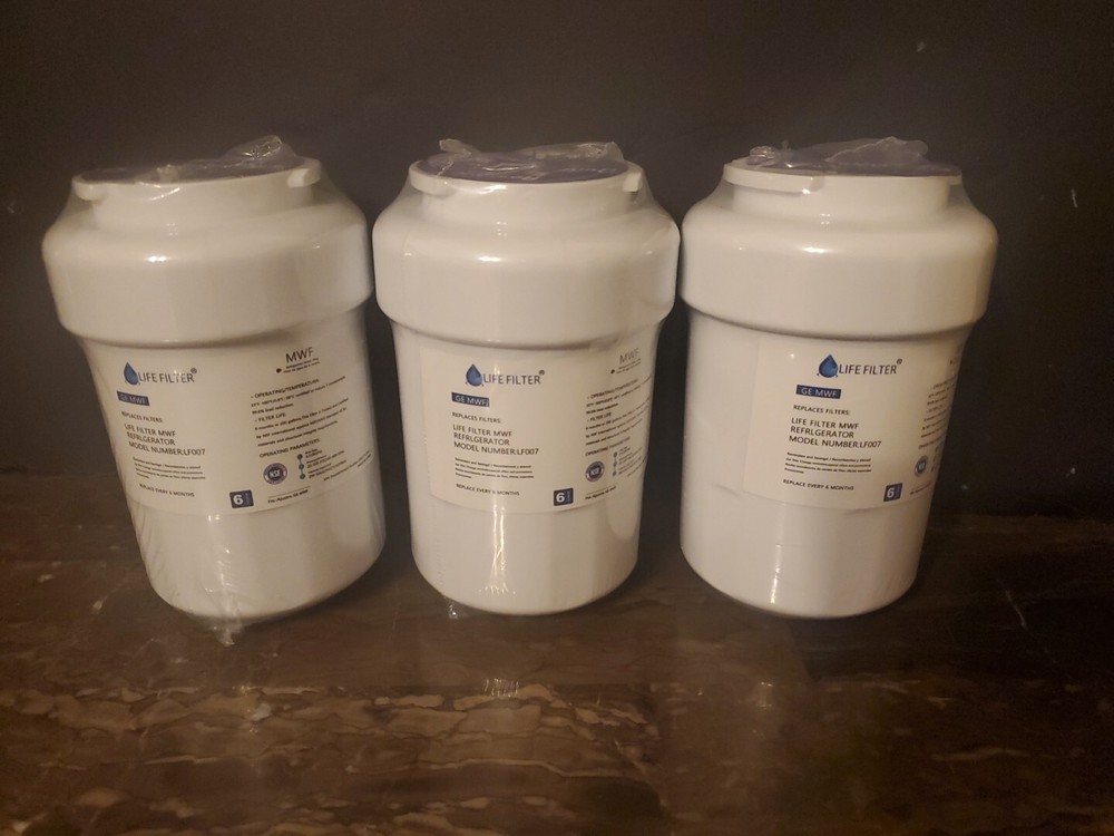 Lifefilter MWF Refrigerator Water Filter 3 Pack Replacement for GE® MWF
