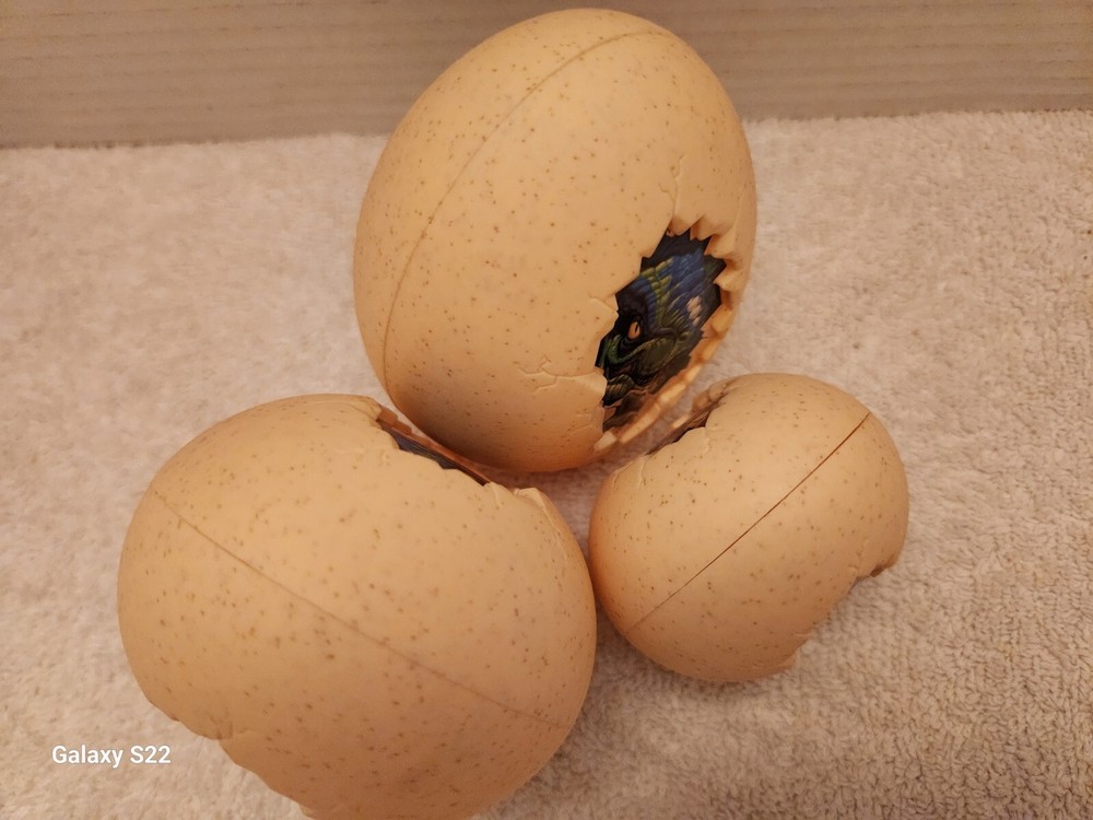 3 NERF Plastic Dinosaur Egg Targets