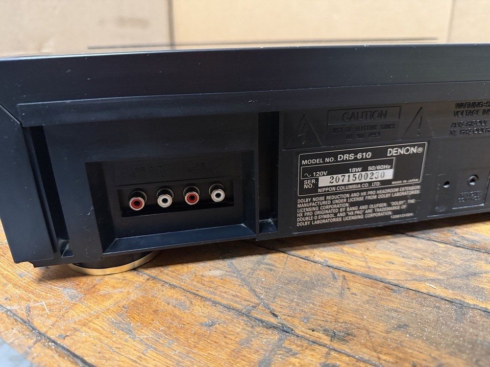 Denon DRS-610 Stereo Cassette Tape Deck Tested Working