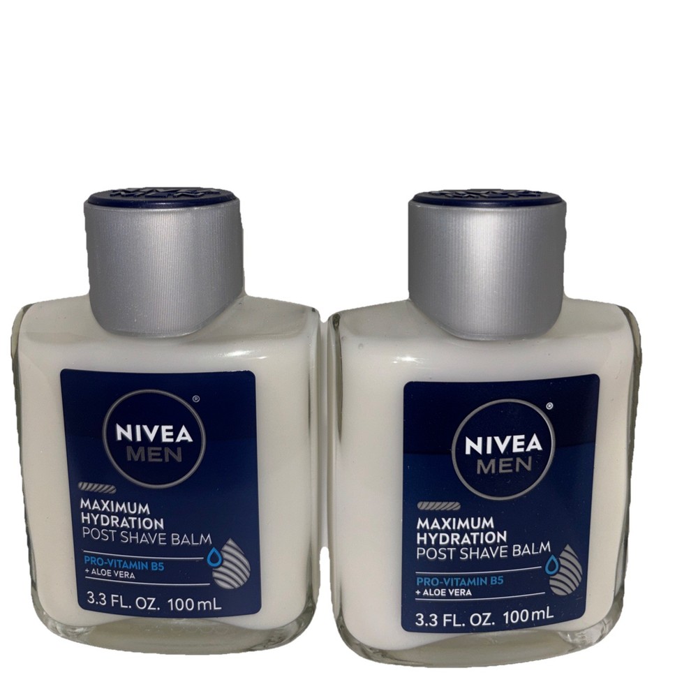2 PACK NIVEA Men Maximum Hydration Moisturizing Post Shave Balm - 3.3 oz